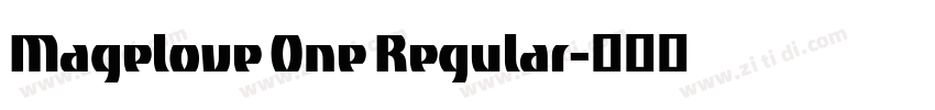 Magelove One Regular字体转换